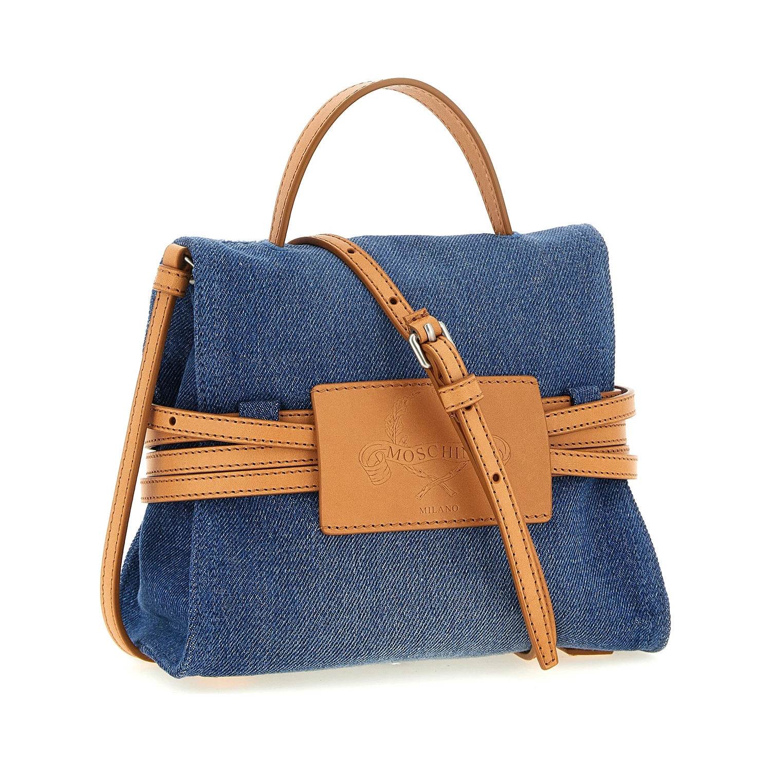 Blue Cotton Handbag