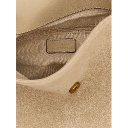 Beige Cowhide Shoulder Bag