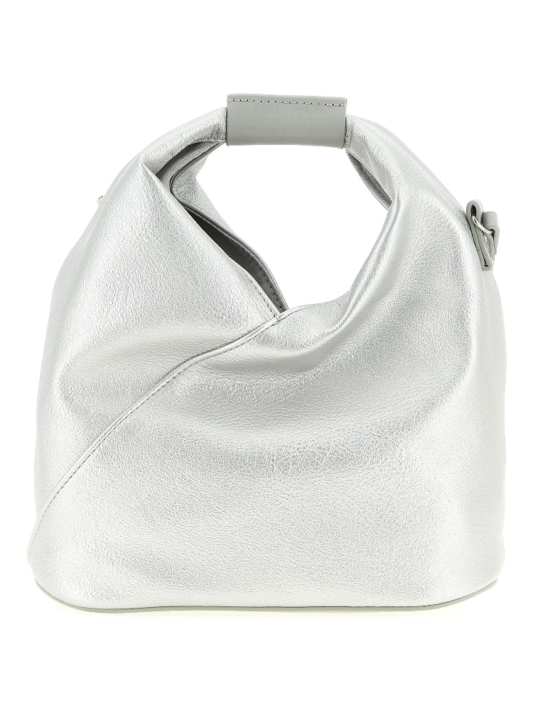 Silver Polyethylene Crossbody Bag