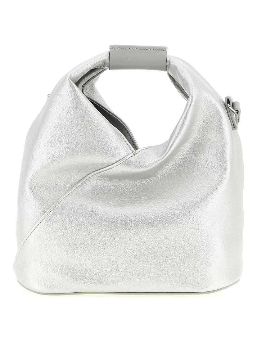 Silver Polyethylene Crossbody Bag