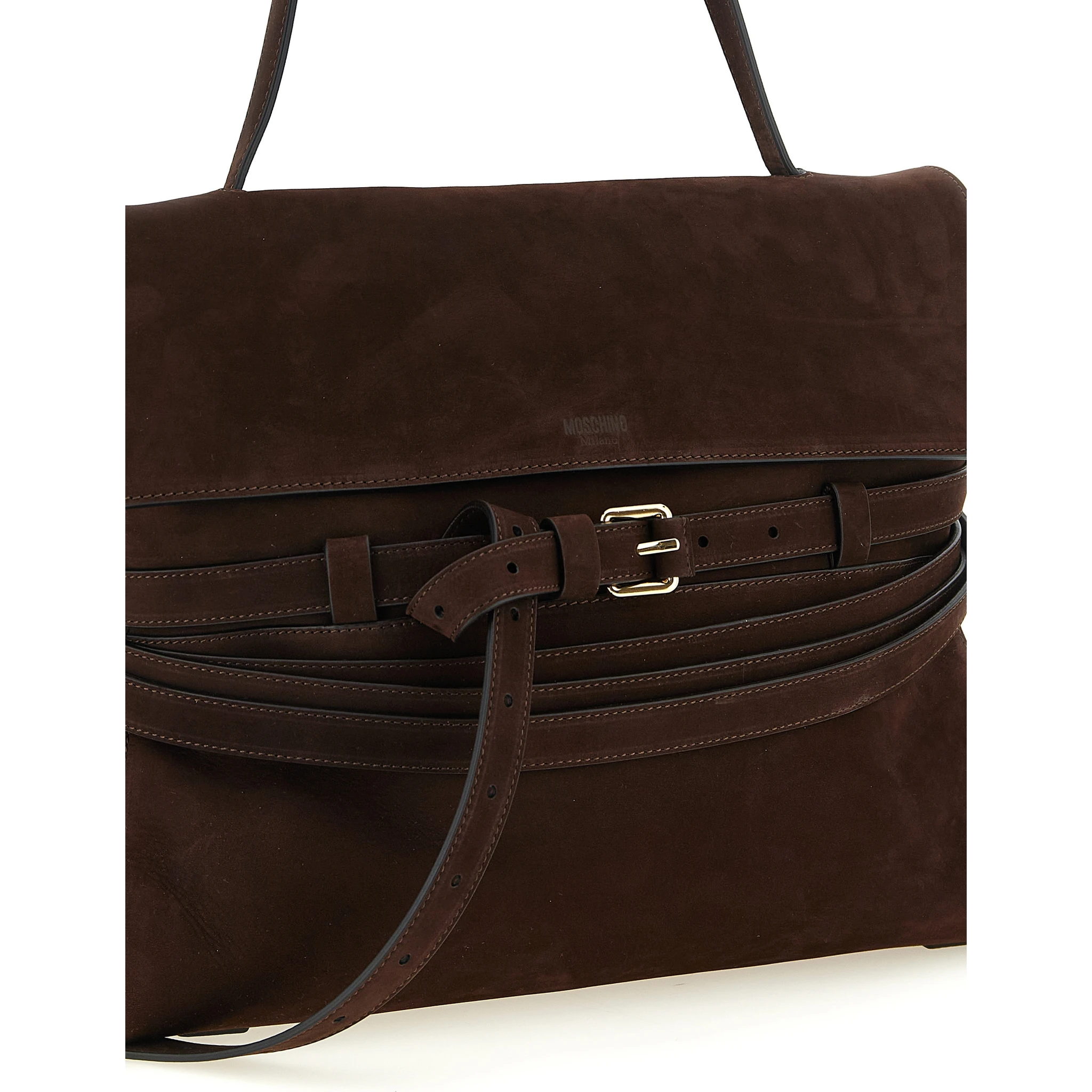 Brown Calfskin Shoulder Bag