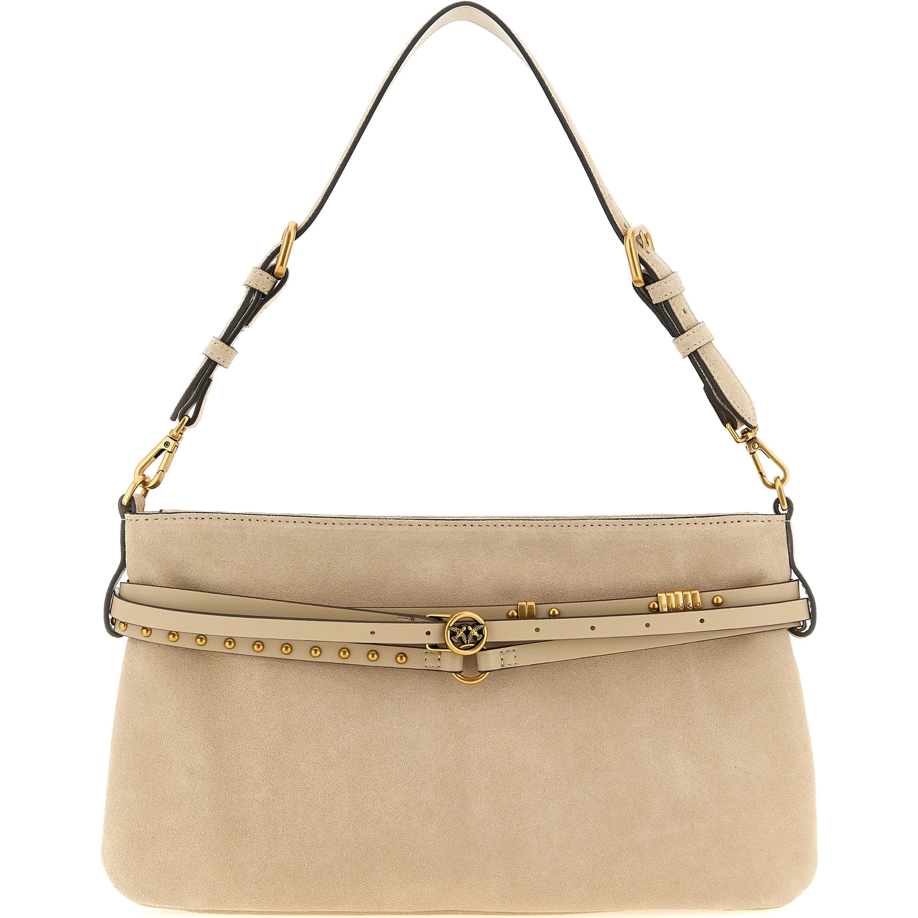 Beige Cowhide Shoulder Bag