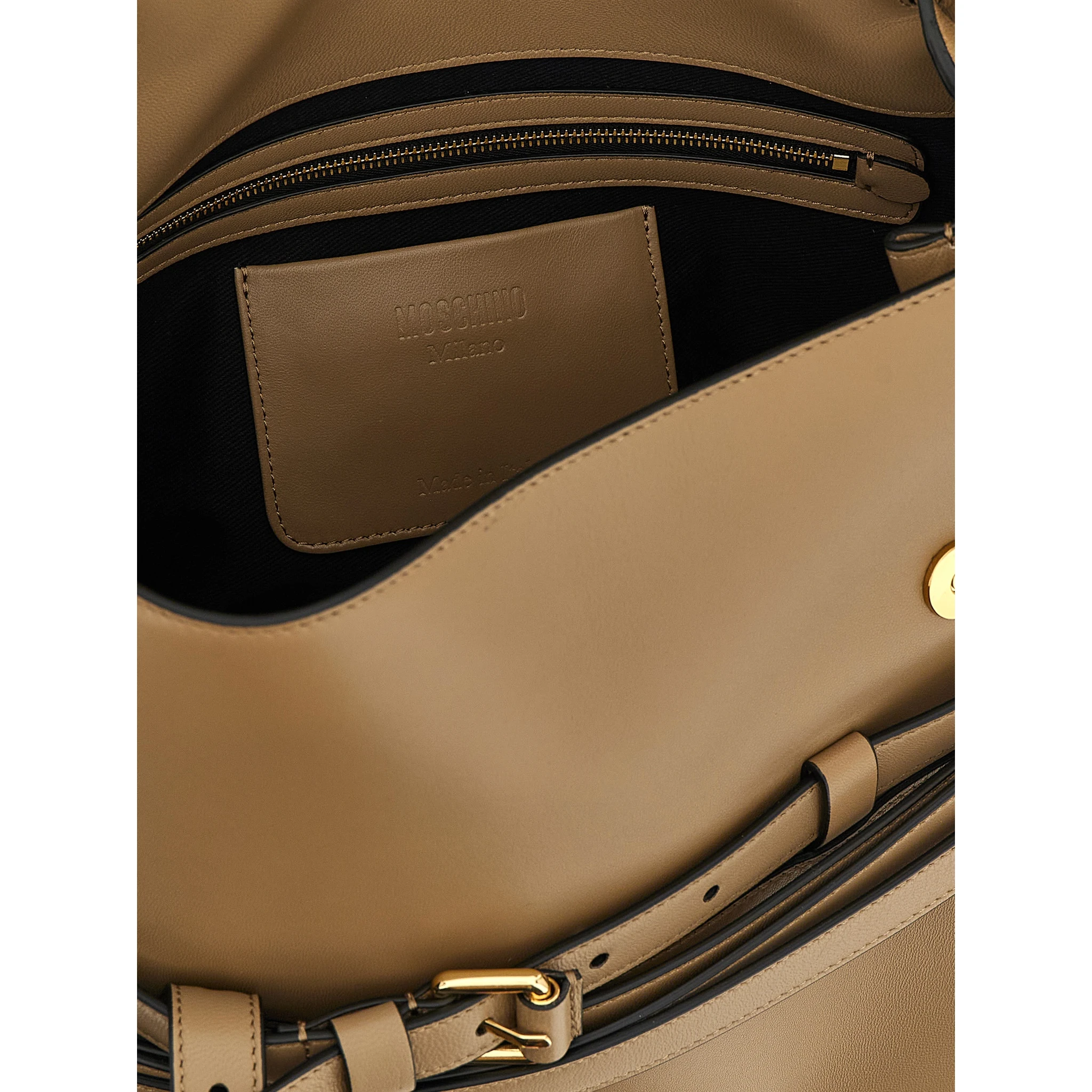 Beige Napa Leather / Calf Bos Taurus Shoulder Bag