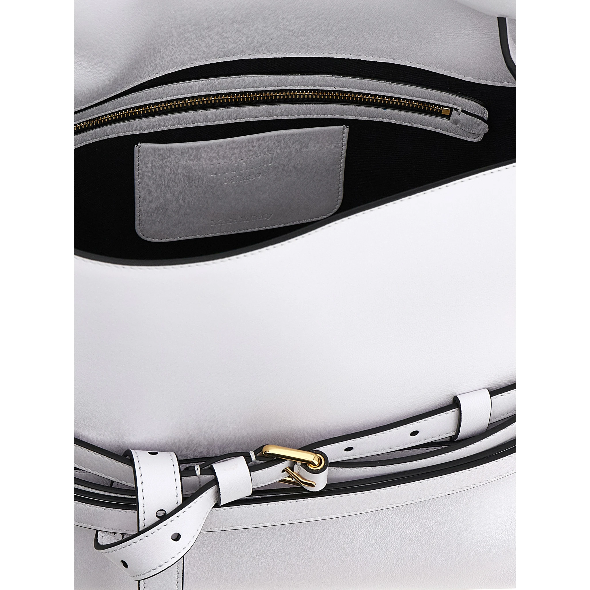 White Napa Leather / Calf Bos Taurus Shoulder Bag