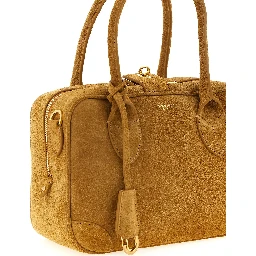 Beige Cowhide Handbag