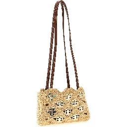 Beige Ramie Shoulder Bag