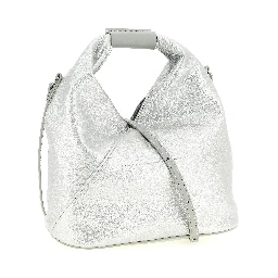 Silver Polyethylene Crossbody Bag