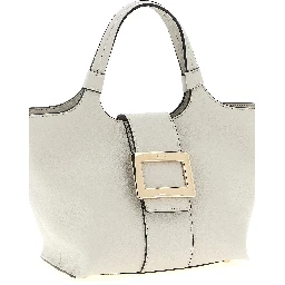Gray Calfskin Tote Bag