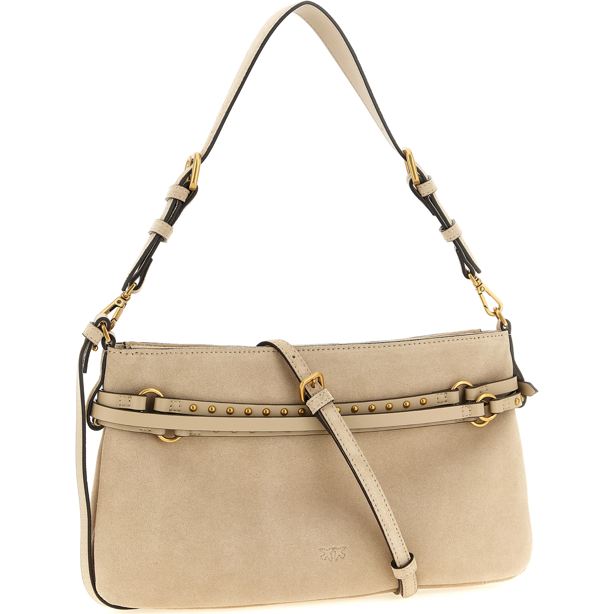 Beige Cowhide Shoulder Bag