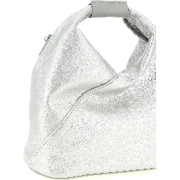 Silver Polyethylene Crossbody Bag