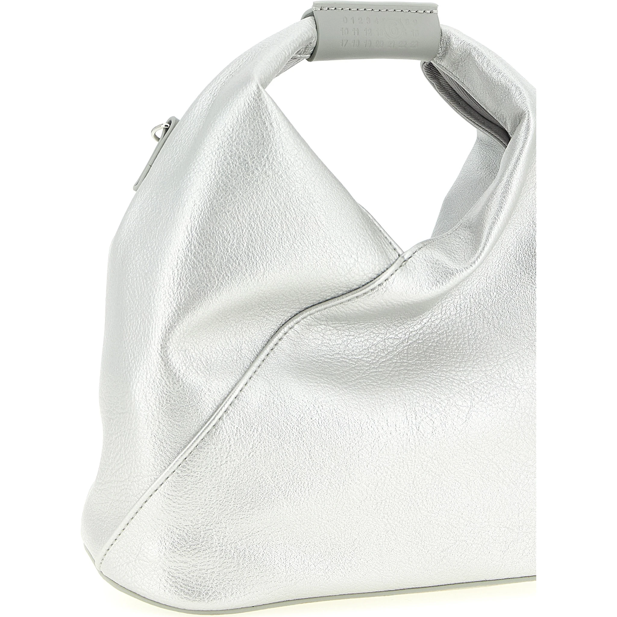 Silver Polyethylene Crossbody Bag