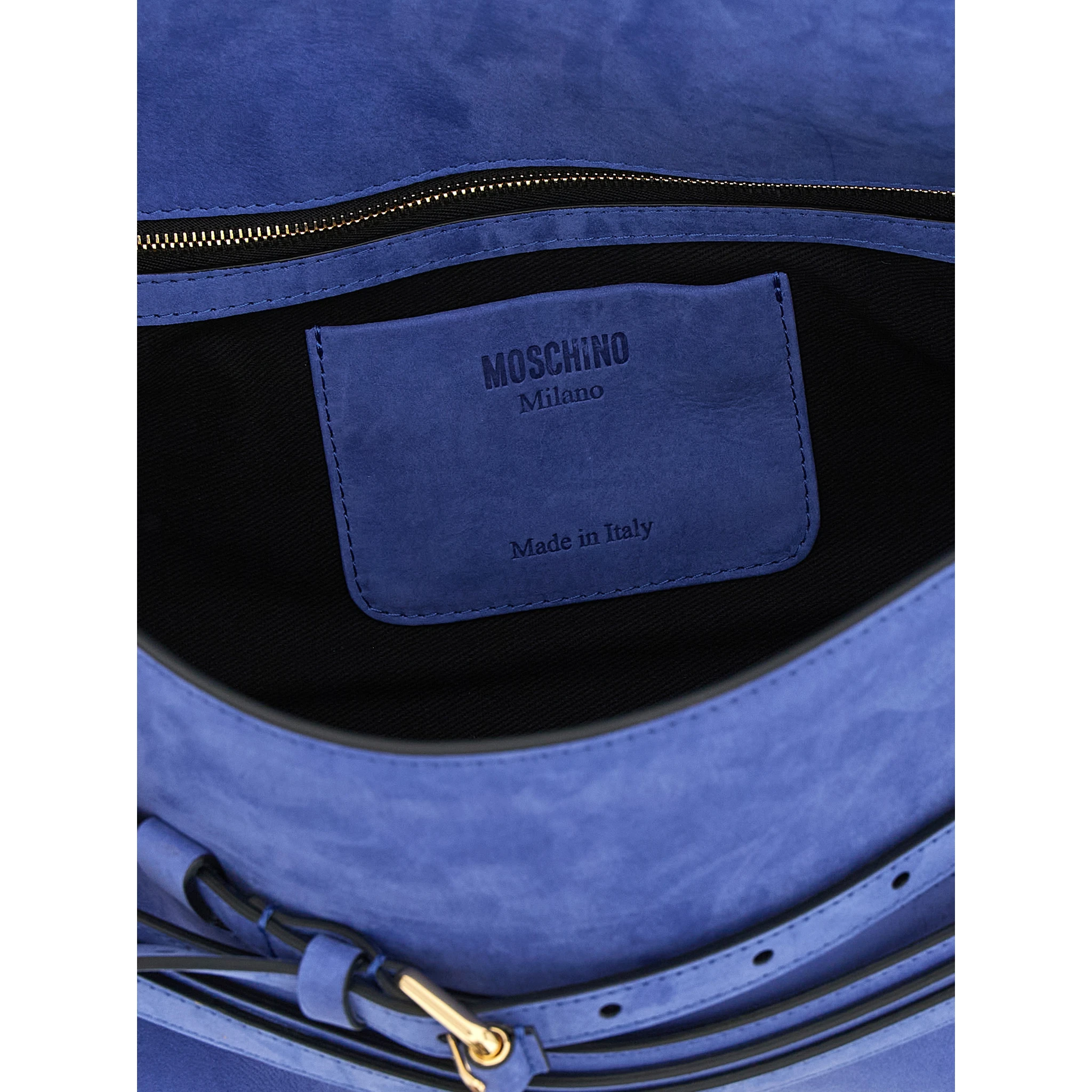 Blue Calfskin Shoulder Bag