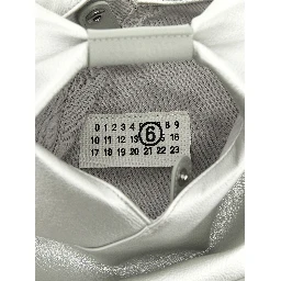 Silver Polyethylene Crossbody Bag