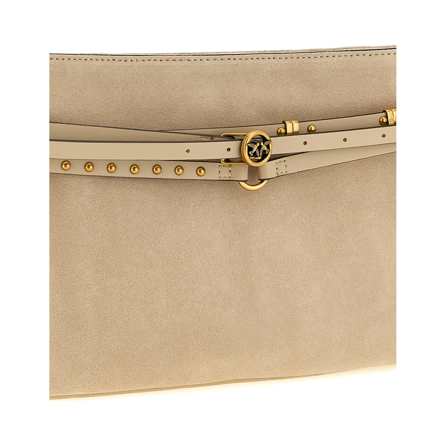 Beige Cowhide Shoulder Bag