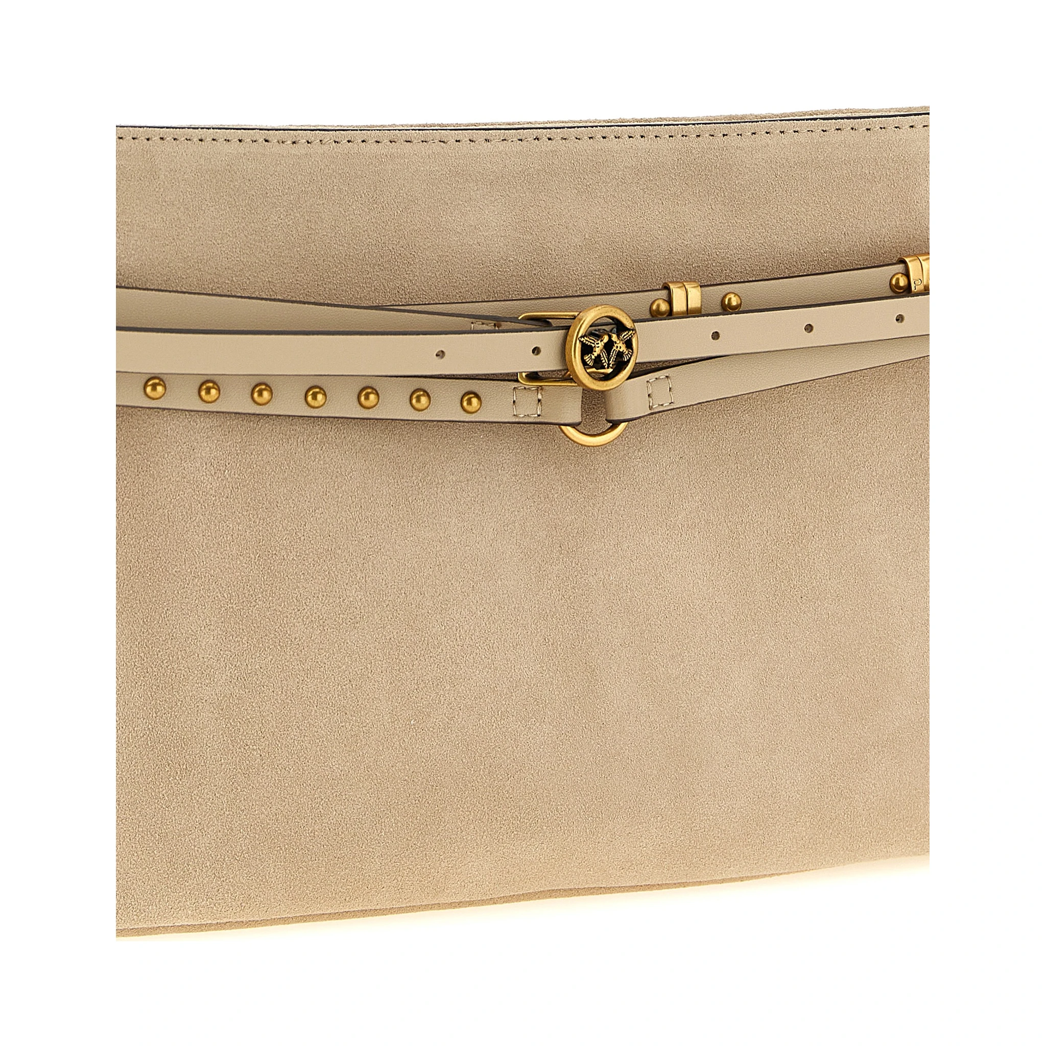 Beige Cowhide Shoulder Bag