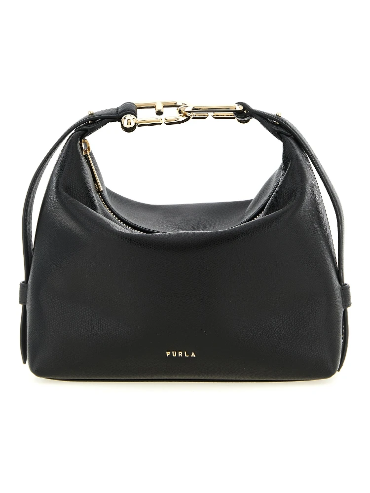Black Calfskin Shoulder Bag