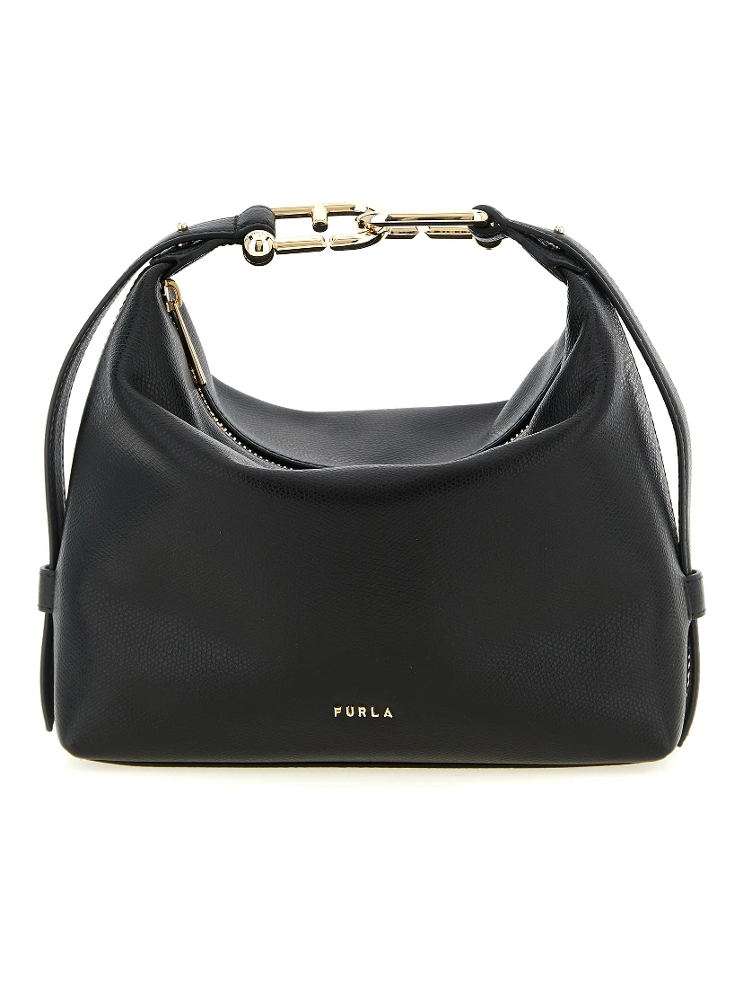 Black Calfskin Shoulder Bag