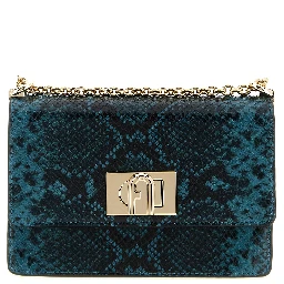 Blue Goatskin Crossbody Bag