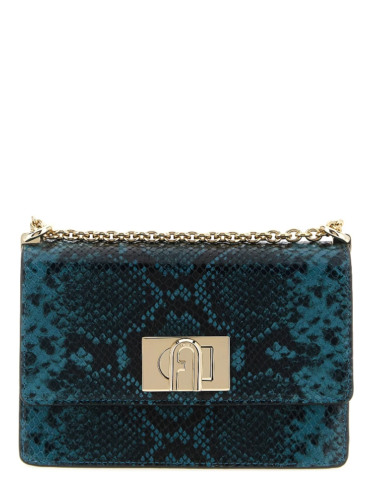 Blue Goatskin Crossbody Bag