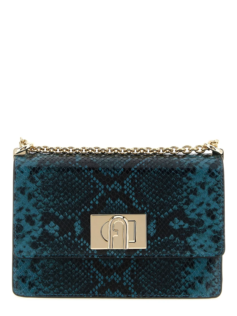 Blue Goatskin Crossbody Bag