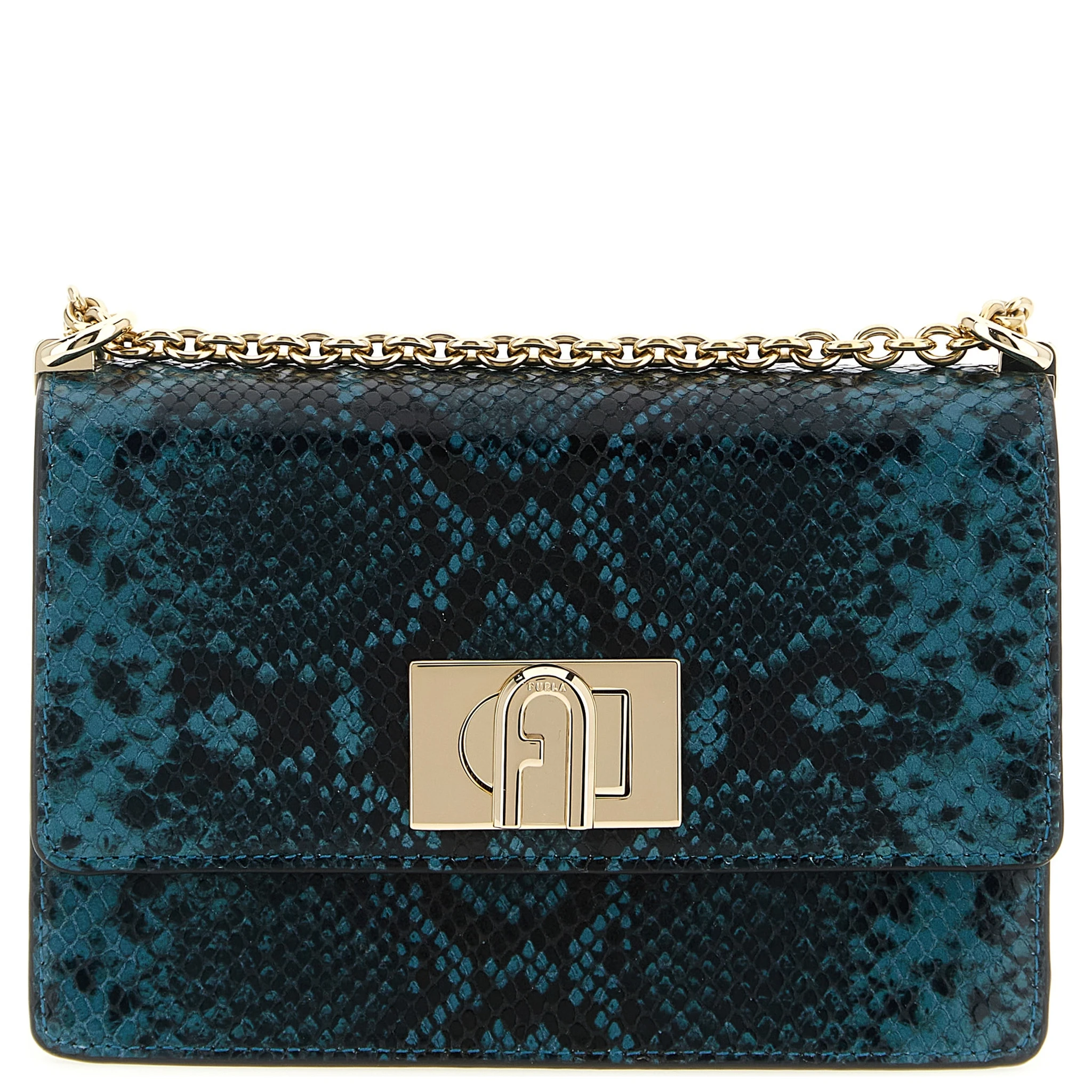 Blue Goatskin Crossbody Bag