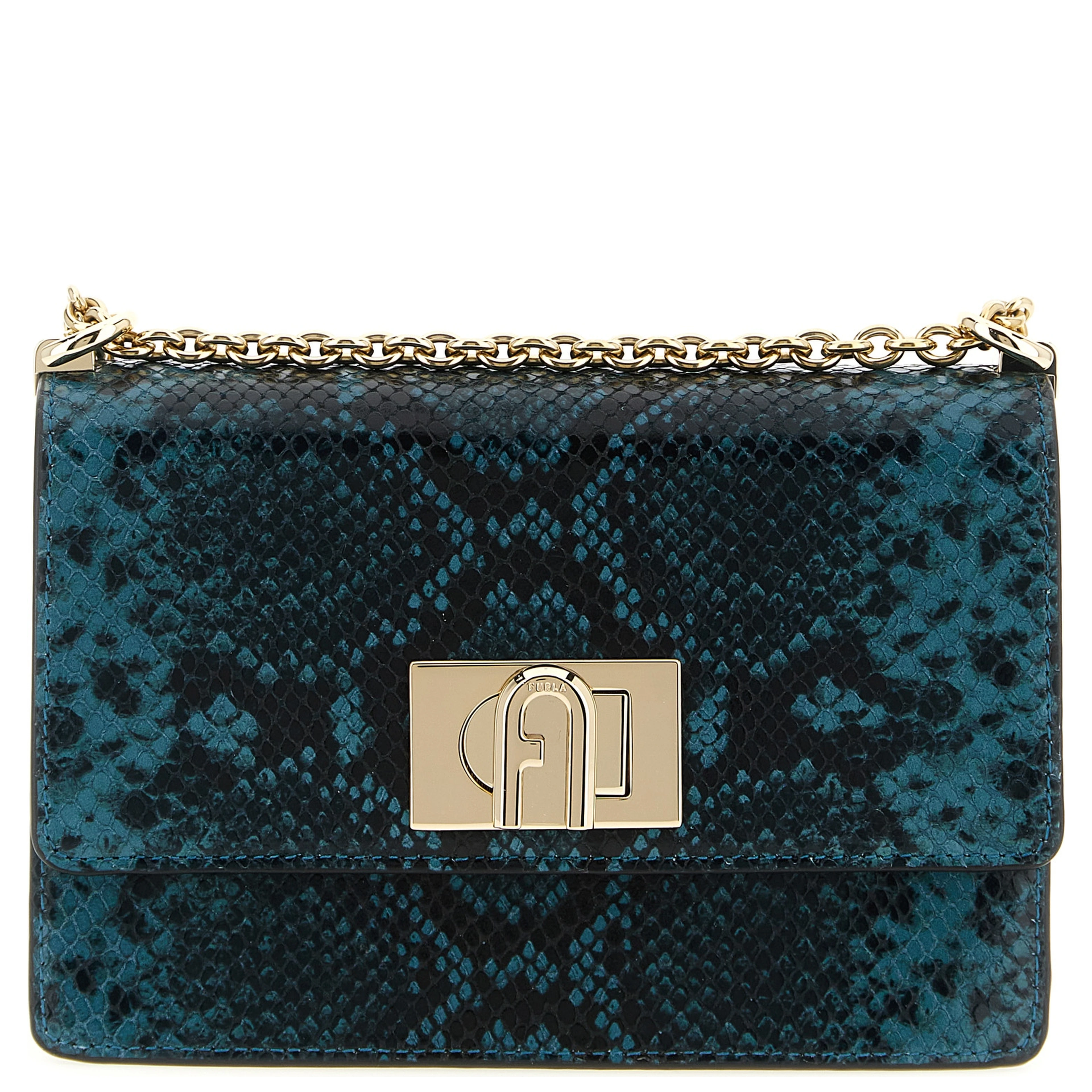 Blue Goatskin Crossbody Bag