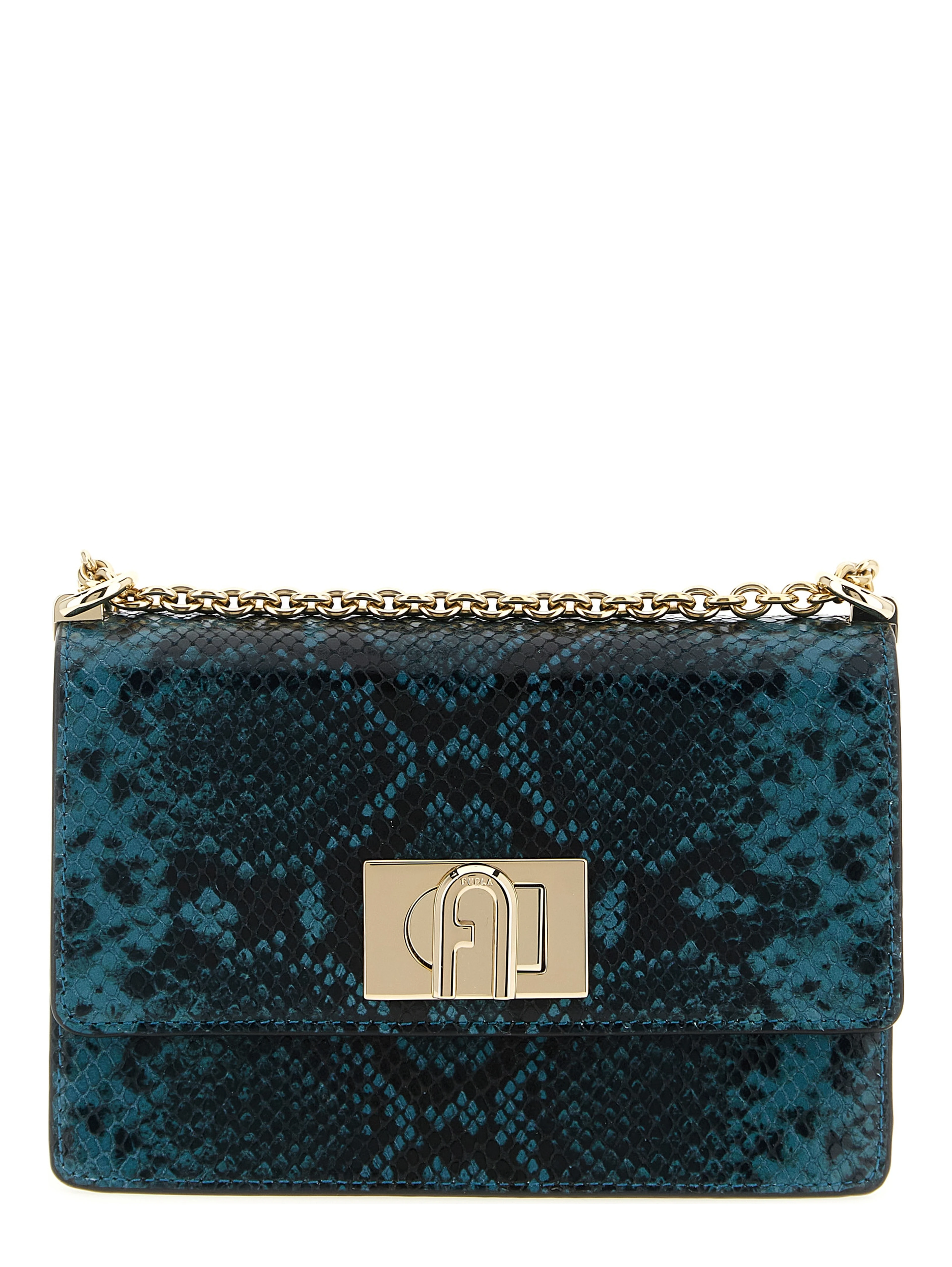 Blue Goatskin Crossbody Bag