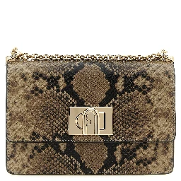 Gray Goatskin Crossbody Bag