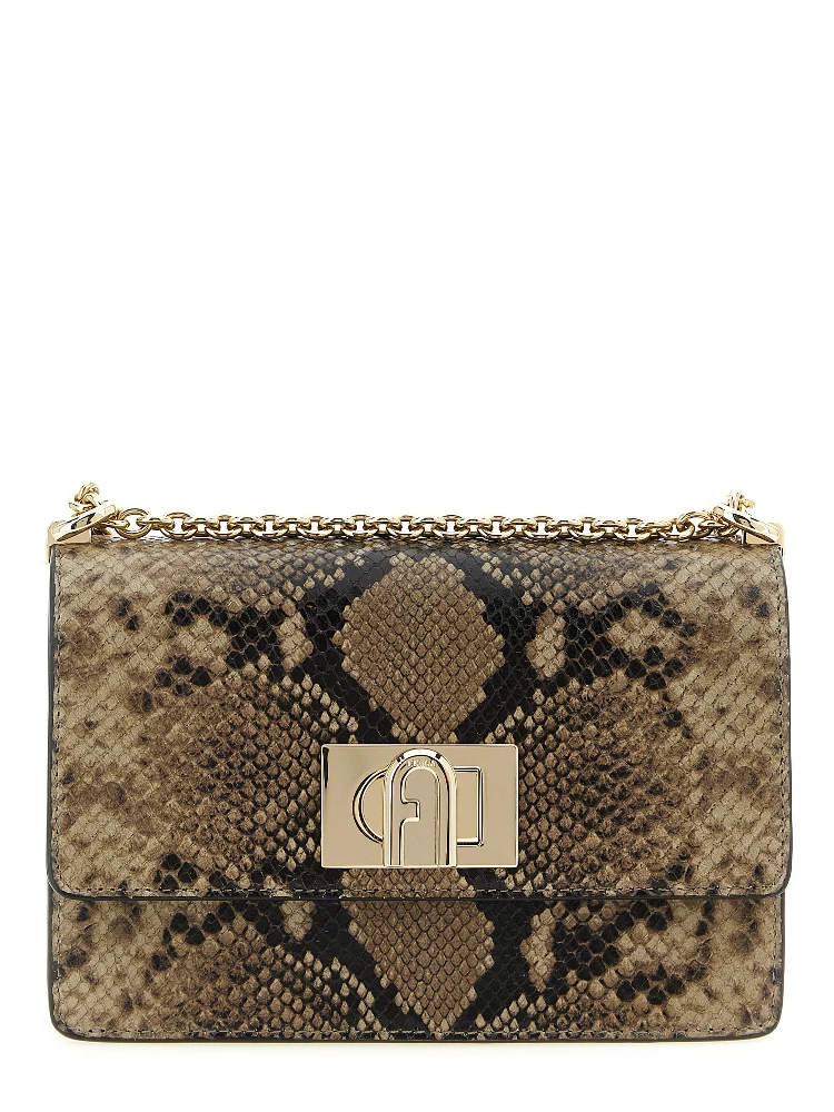 Gray Goatskin Crossbody Bag
