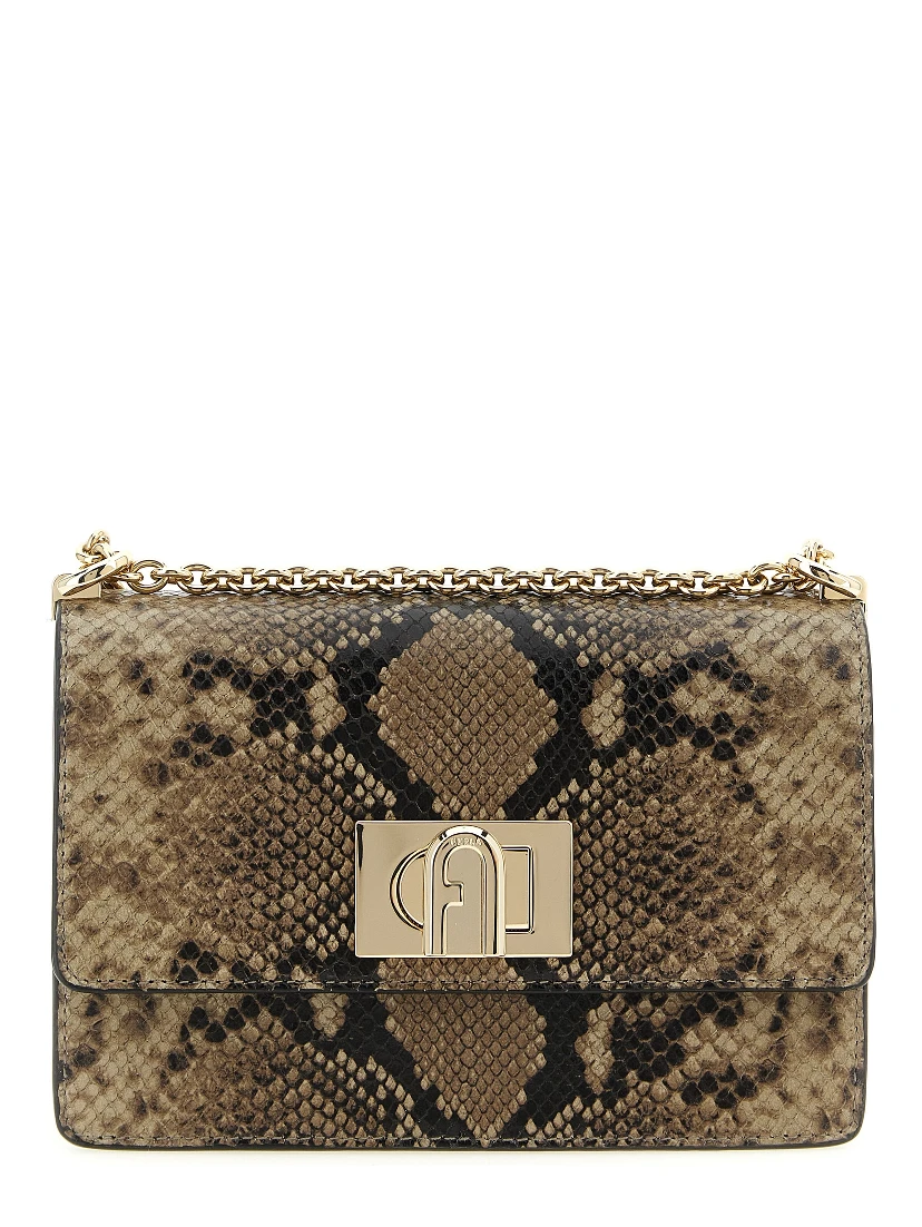 Gray Goatskin Crossbody Bag