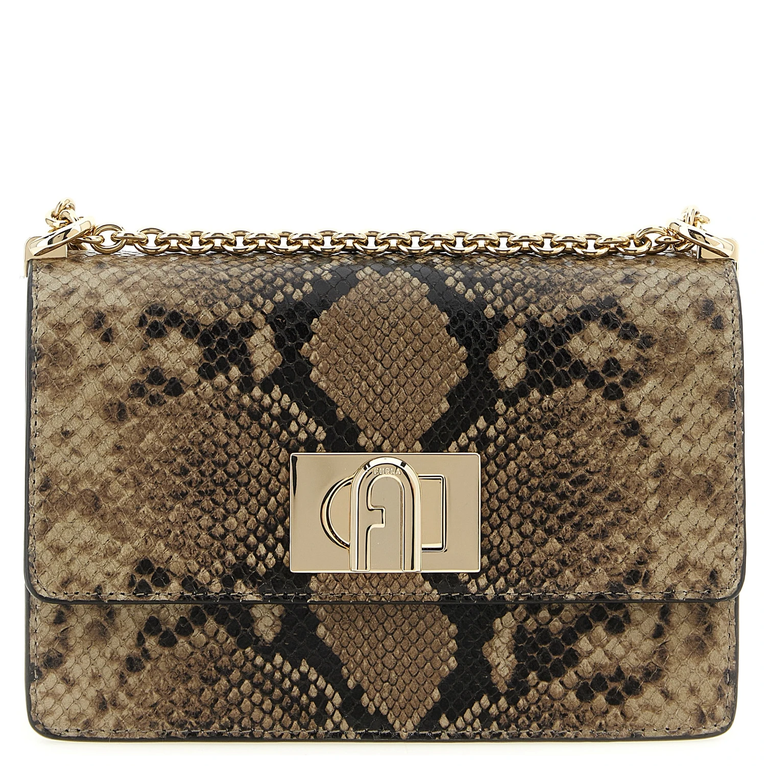 Gray Goatskin Crossbody Bag