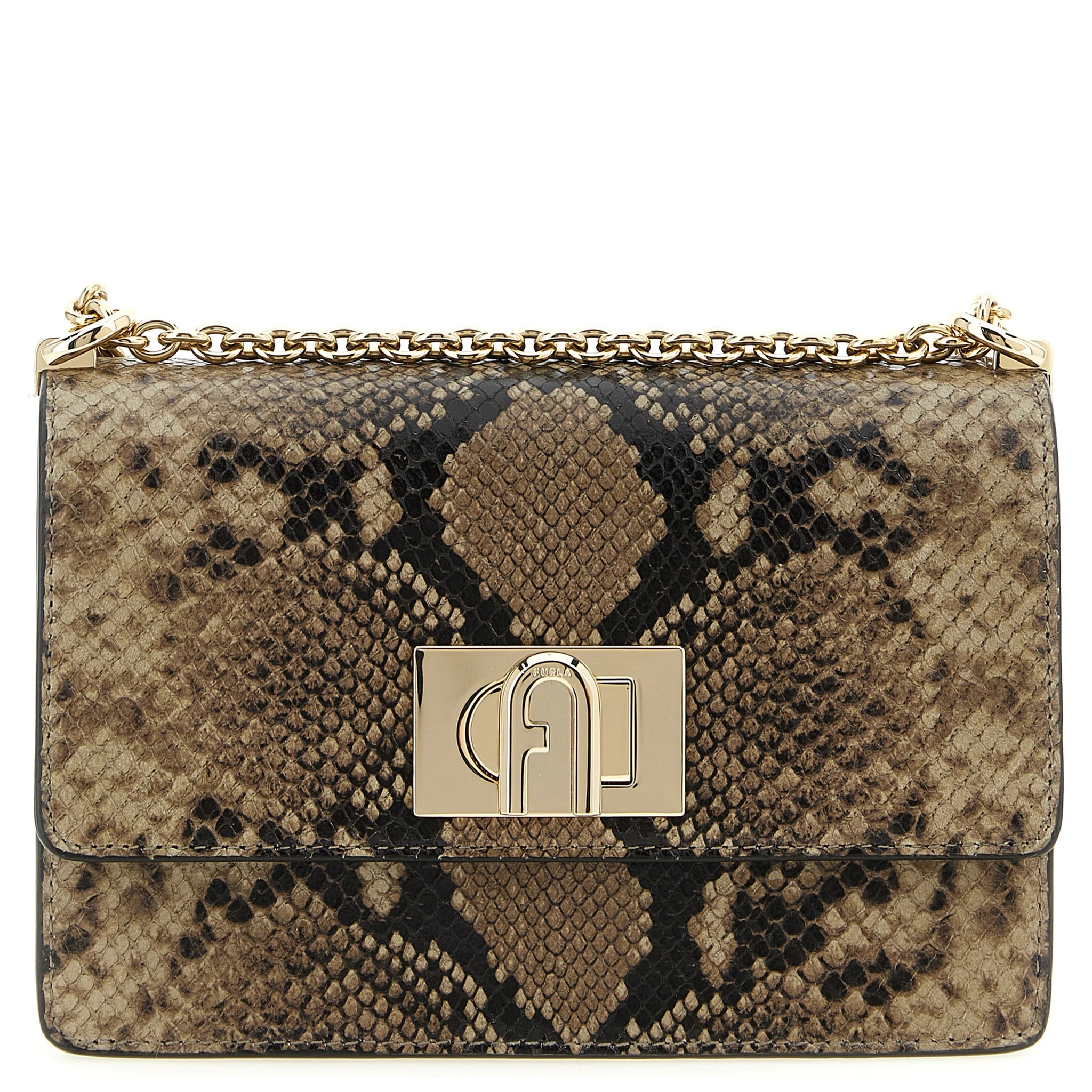 Gray Goatskin Crossbody Bag