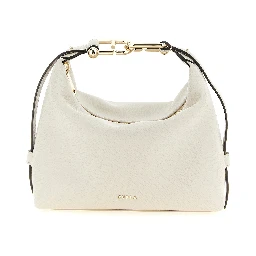 Beige Calfskin Shoulder Bag