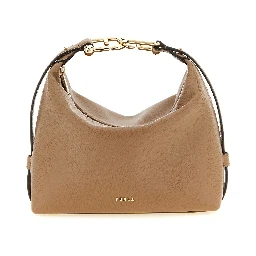 Beige Calfskin Shoulder Bag