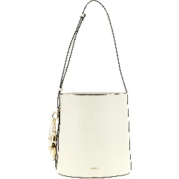 White Calfskin Shoulder Bag