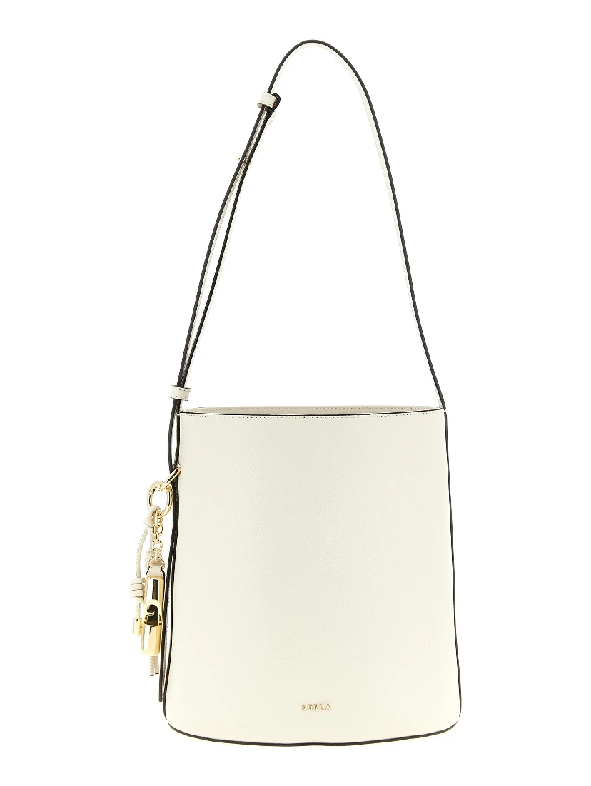 White Calfskin Shoulder Bag