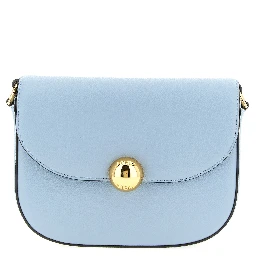 Blue Calfskin Crossbody Bag