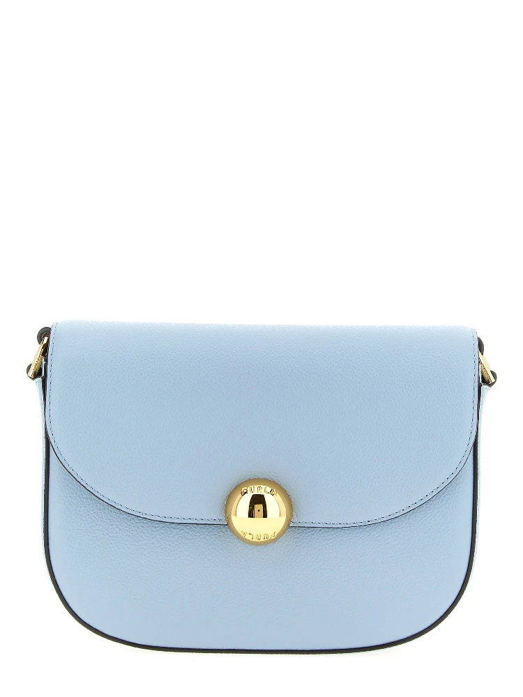 Blue Calfskin Crossbody Bag
