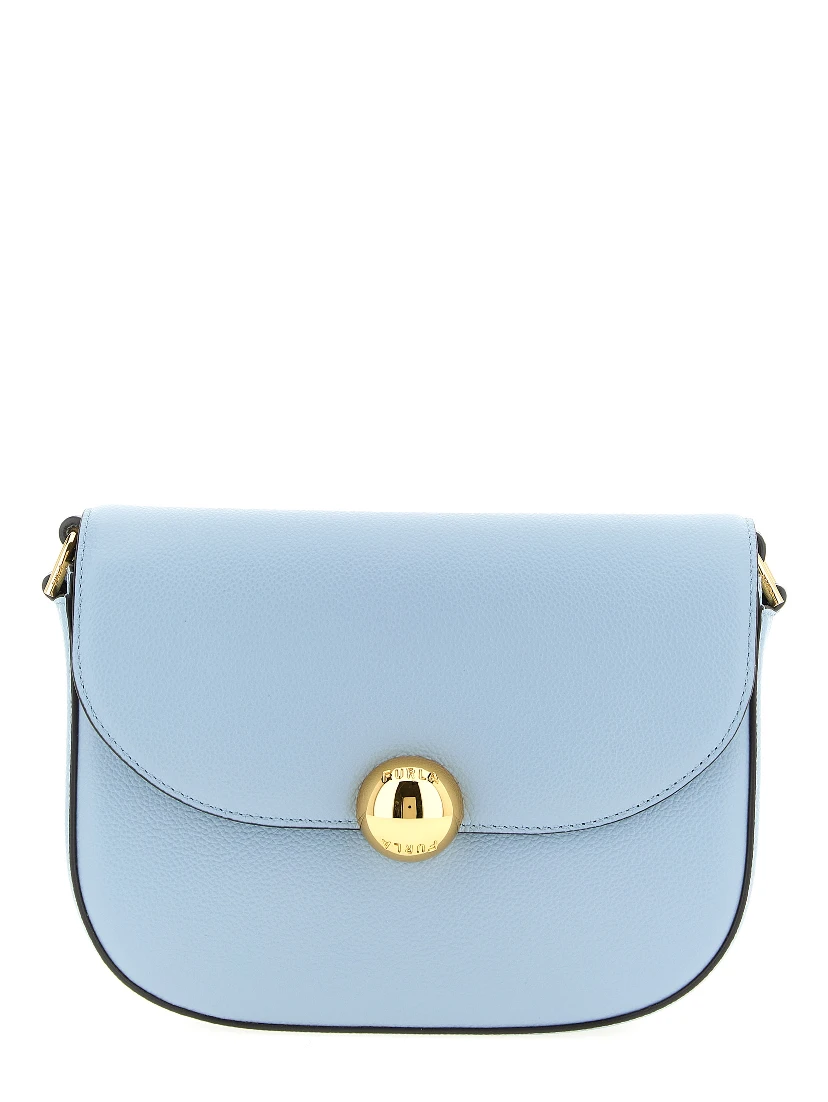 Blue Calfskin Crossbody Bag