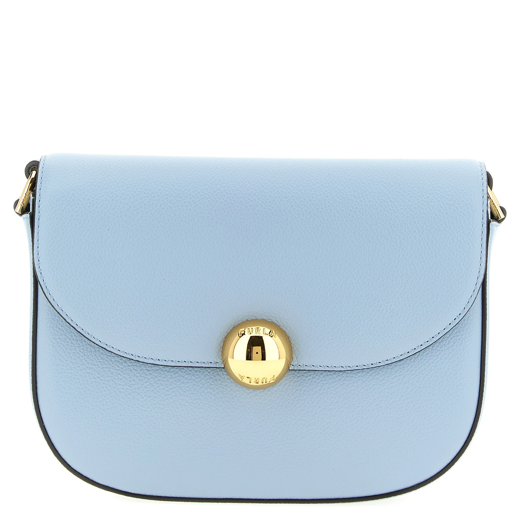 Blue Calfskin Crossbody Bag