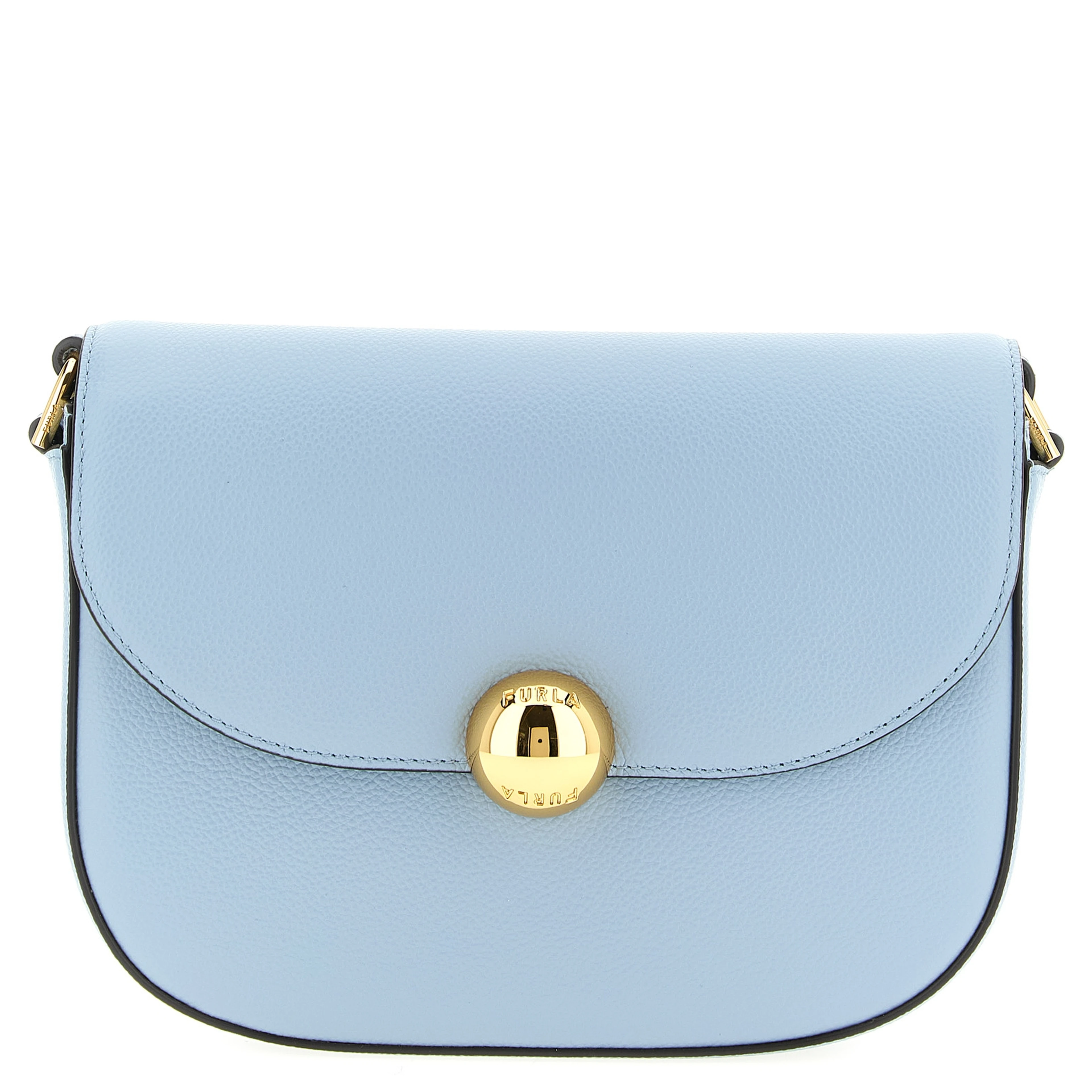 Blue Calfskin Crossbody Bag