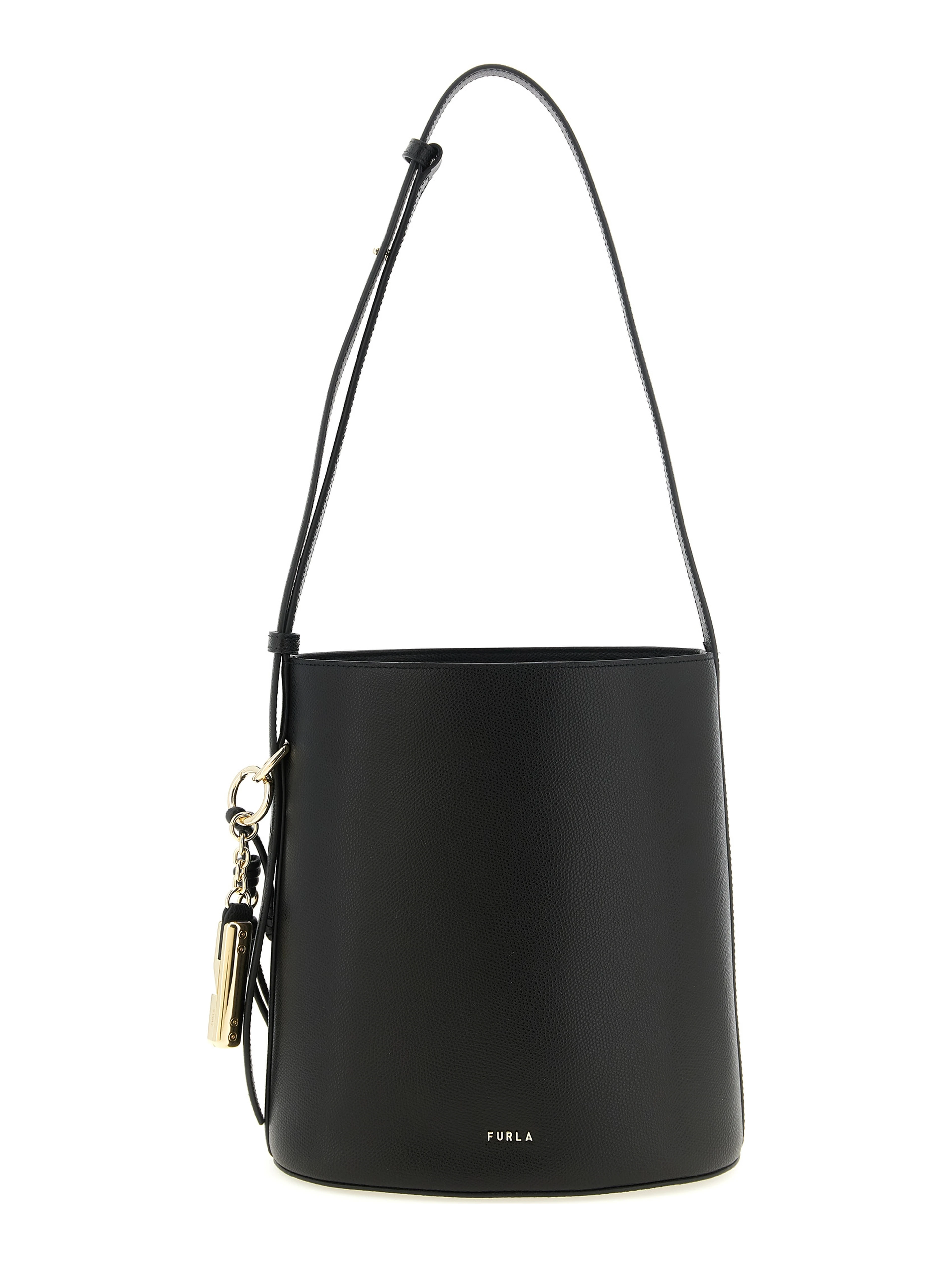 Black Calfskin Shoulder Bag