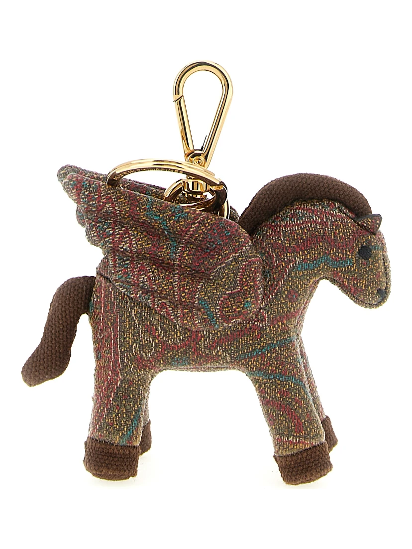 Brown Cotton Keychain