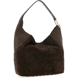 Brown Calfskin Shoulder Bag