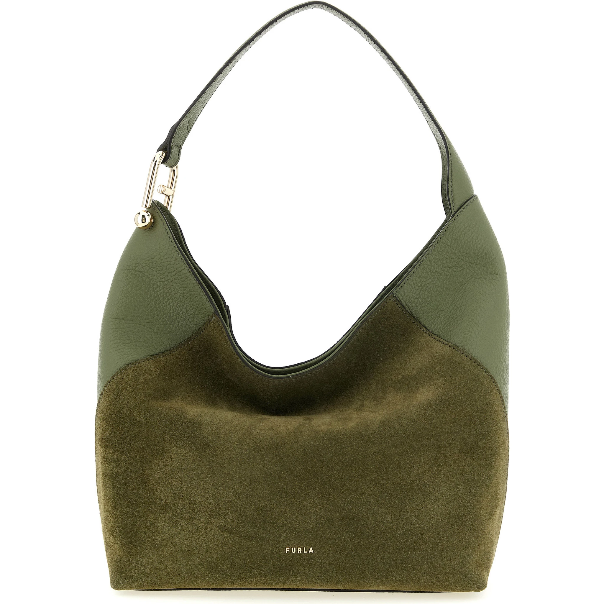 Bicolor Calfskin Shoulder Bag