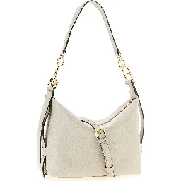 Beige Calfskin Shoulder Bag