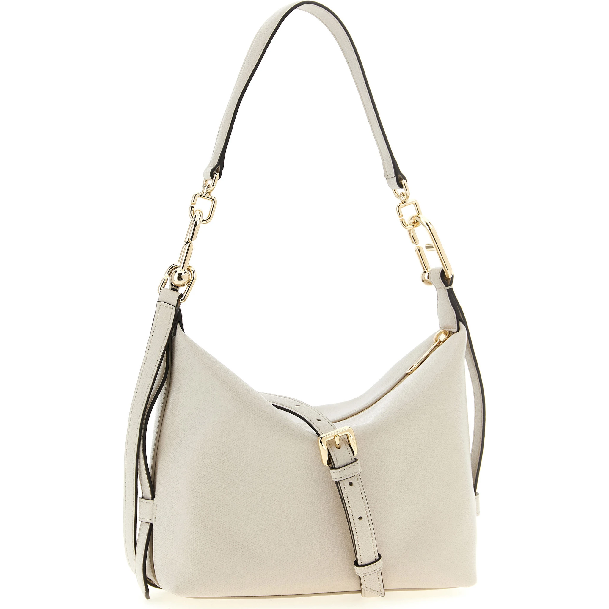 Beige Calfskin Shoulder Bag