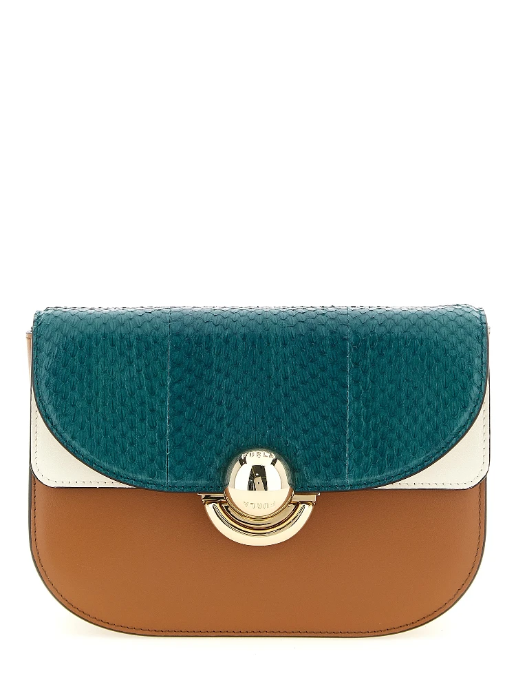 Multicolor Lamb Leather Crossbody Bag