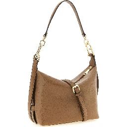 Beige Calfskin Shoulder Bag