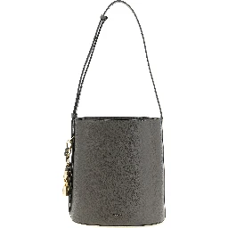 Gray Calfskin Shoulder Bag